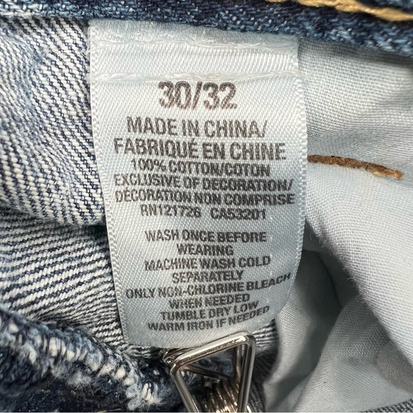 Aeropostale Slim Straight Button Fly Distressed Jeans Size 30 x 32 Men’s - Picture 4 of 6